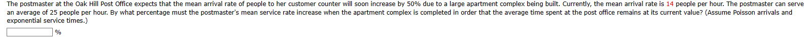 exponential service times.) \