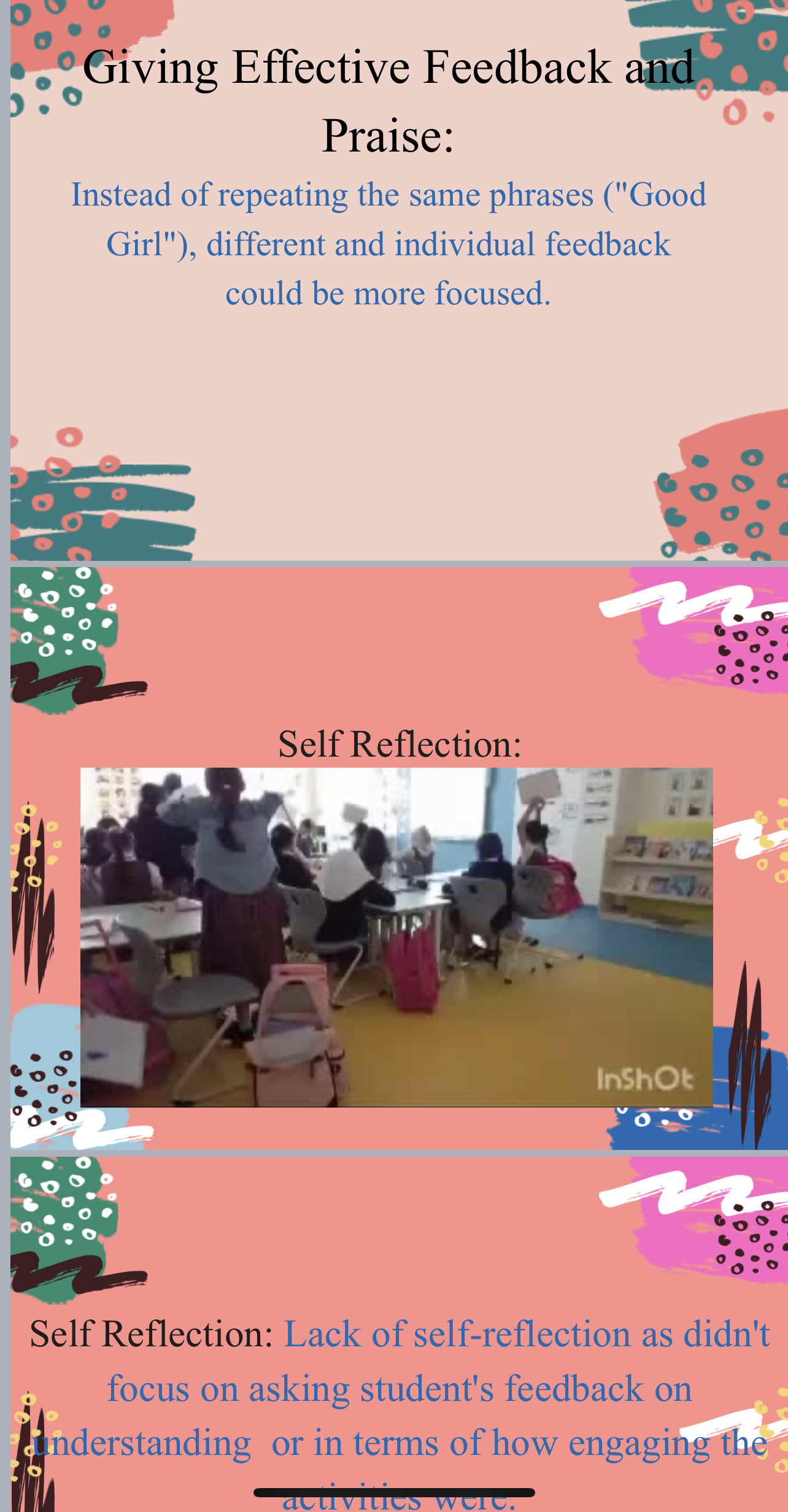 your final grade. * Each reflection should AT LEAST be 500 words: