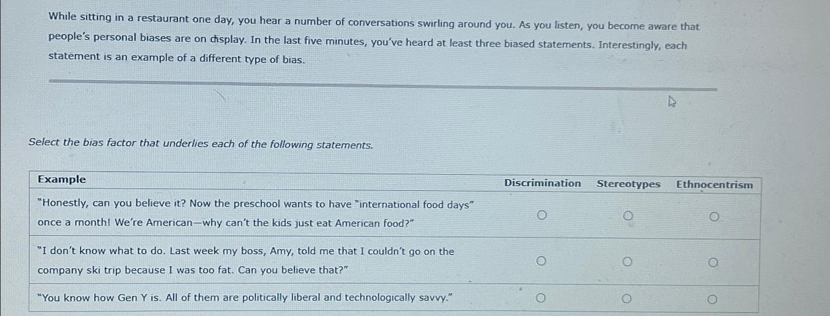  While sitting in a restaurant one day, you hear a number