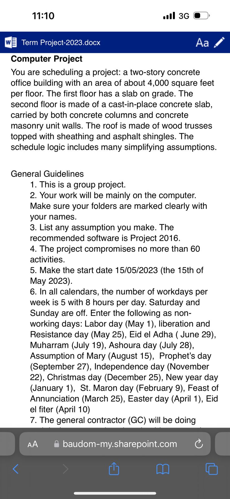 a Resources for the GC's self-performed activities. Three labor categories and one
