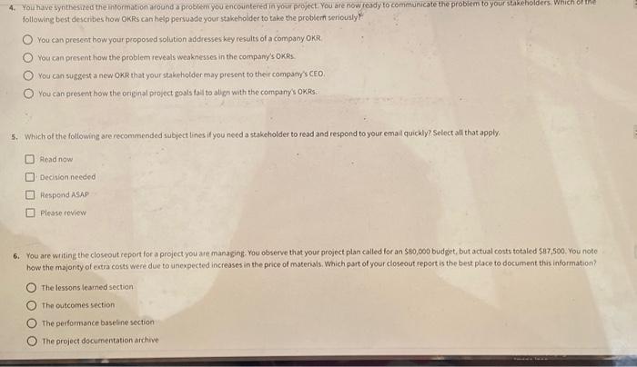 changes to the project plan your stakeholders agred upon. Which of the