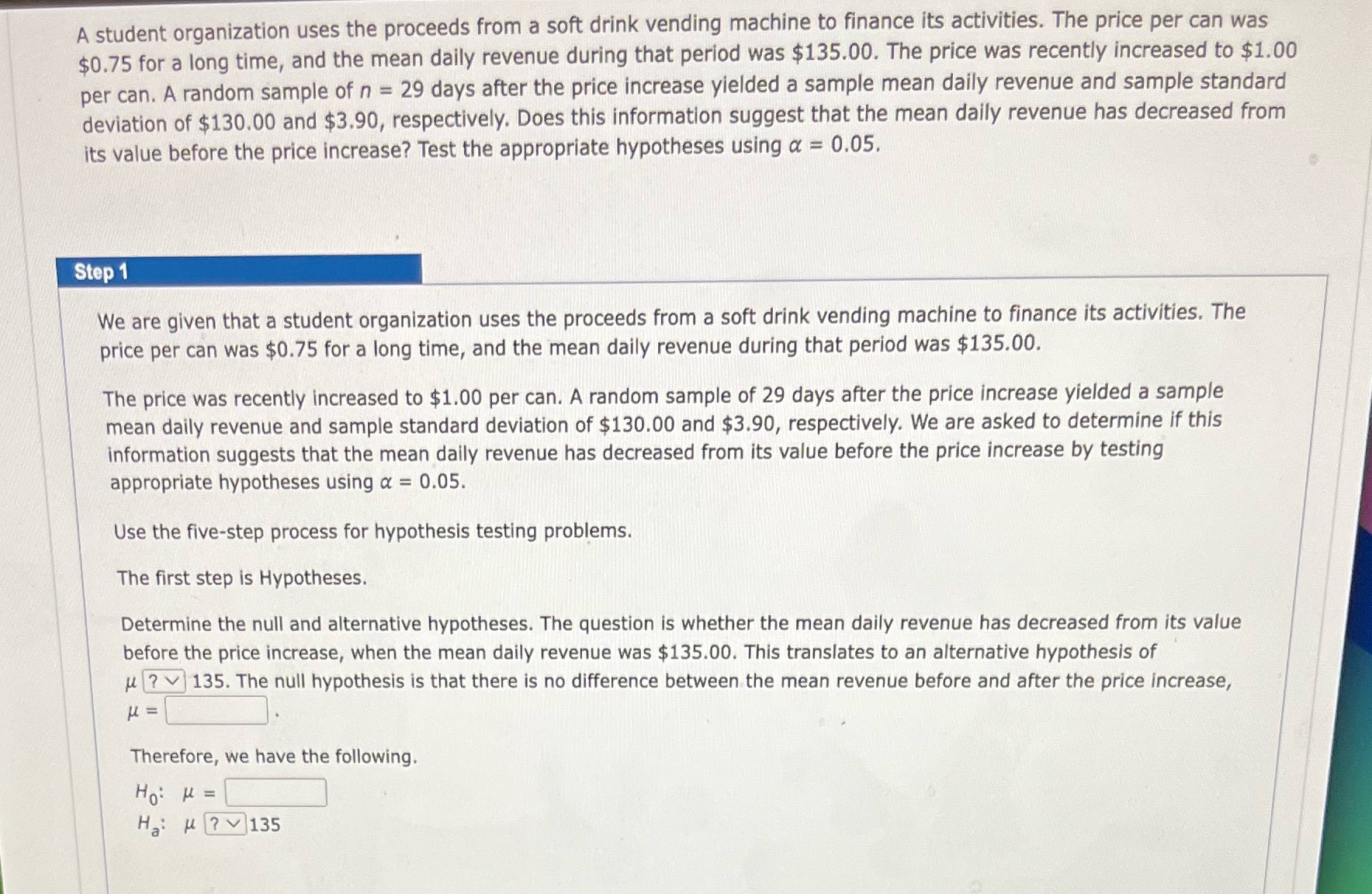 I need help on this question e A student organization uses the