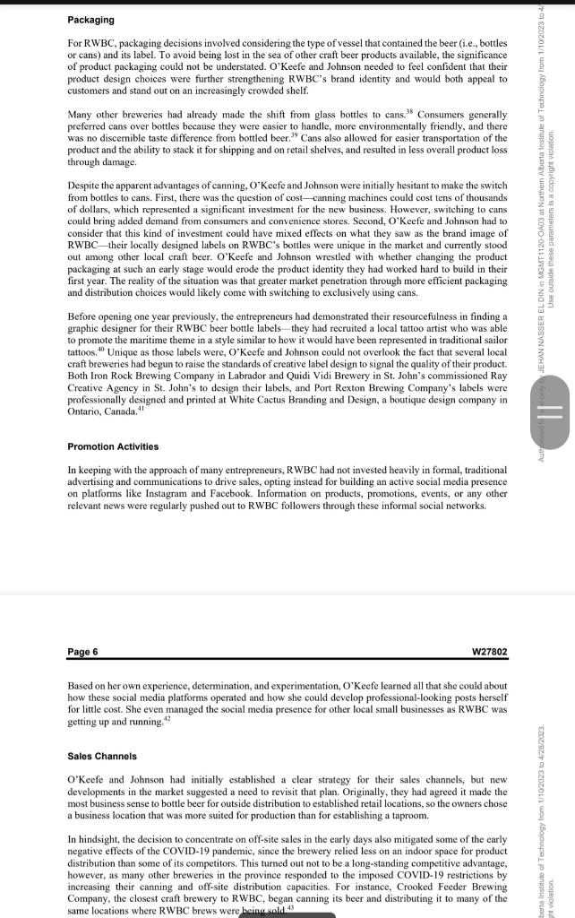 (RWBC), in Deer Lake, Newfoundland and Labrador. The business had lived up