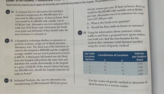 Answer only question 28. 6.2 26. A company has two alternatives for