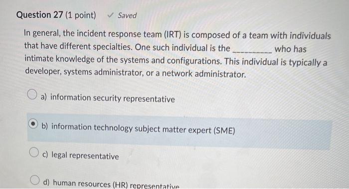 an organization to partially recover from an incident. b) the DRP must