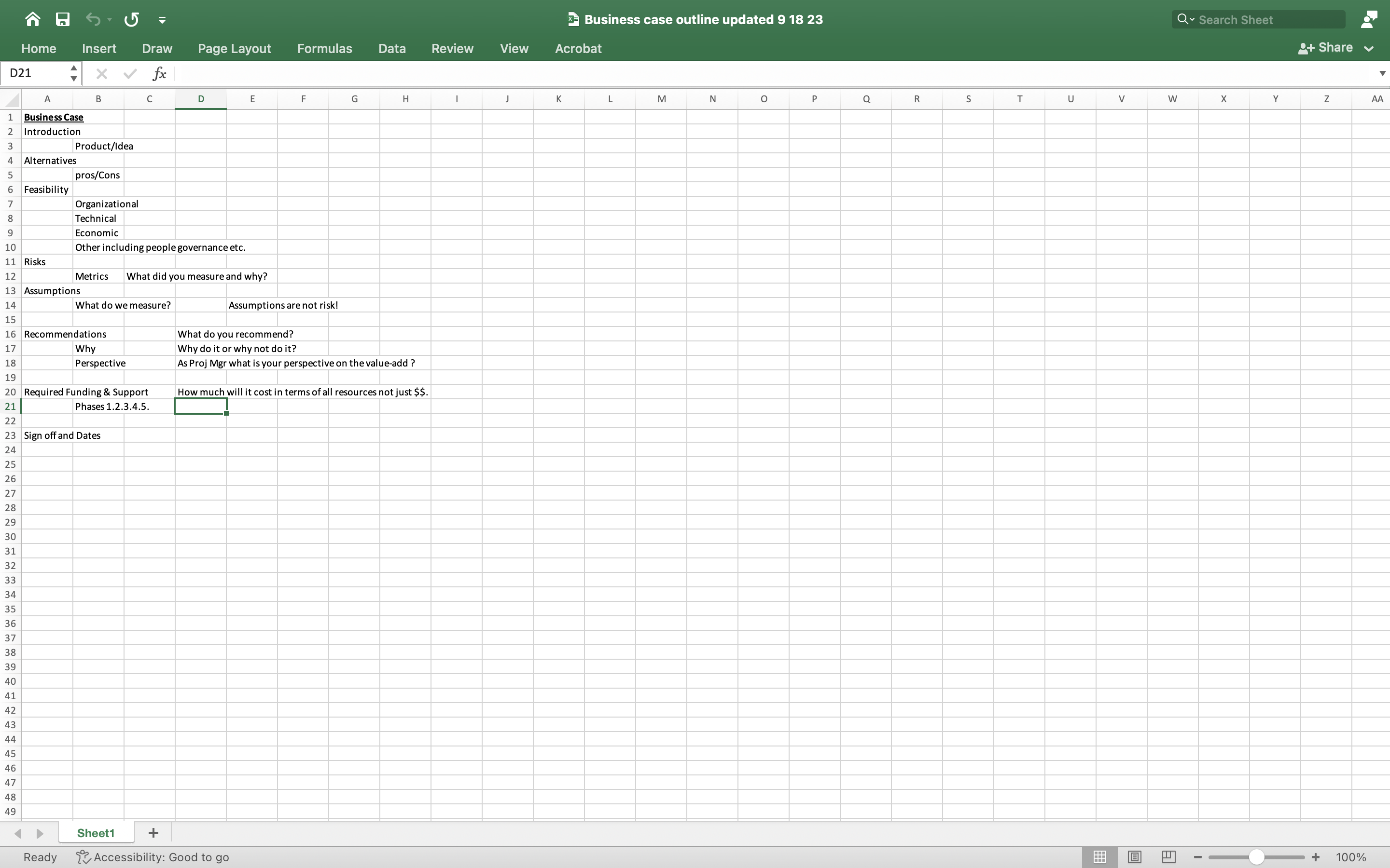 Name: Create a business case for building or buying a computer Goals: