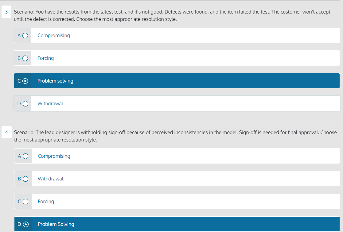 Instructions Scenario: During planning, two of your key team leaders are insisting