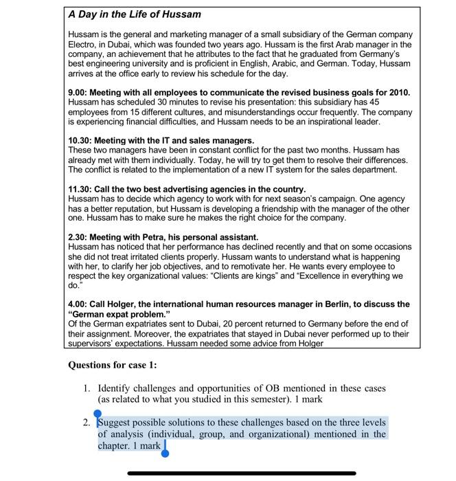  I need solutions for this case study about organization behavior A