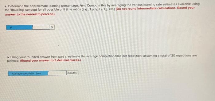 various learning rate estimates available using the 'doubling' concept for all possible