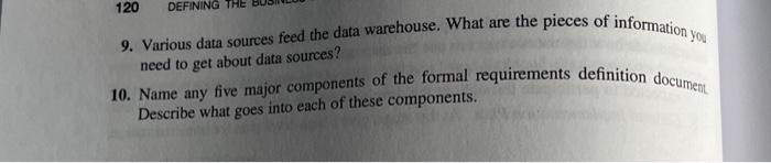 systems and for data warehouses? 2. Explain business dimensions. Why and how