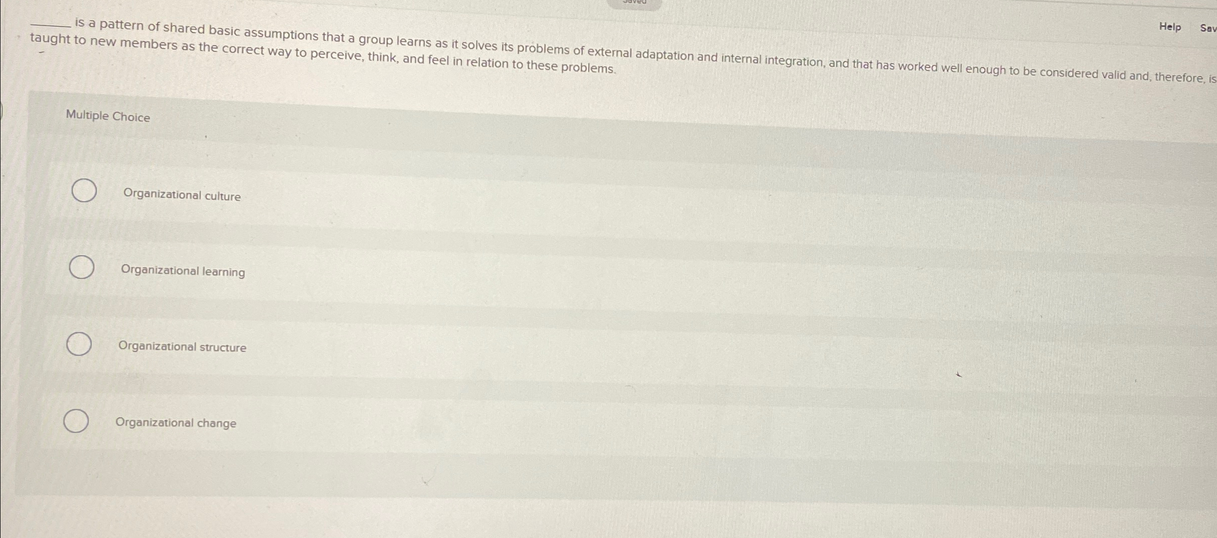  q, is a pattern of shared basic assumptions that a group