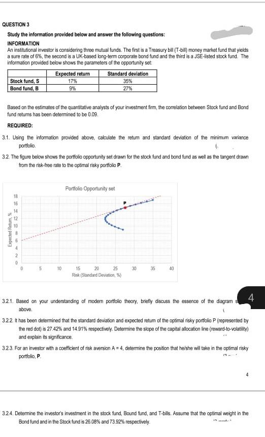INFORMATION Consider a lotiery with three possible outcomes: R125 000 will be