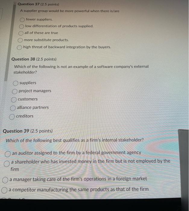  A supplier group would be more powerful when there is/are fewer