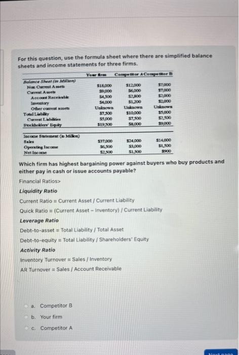  For this question, use the formula sheet where there are simplified