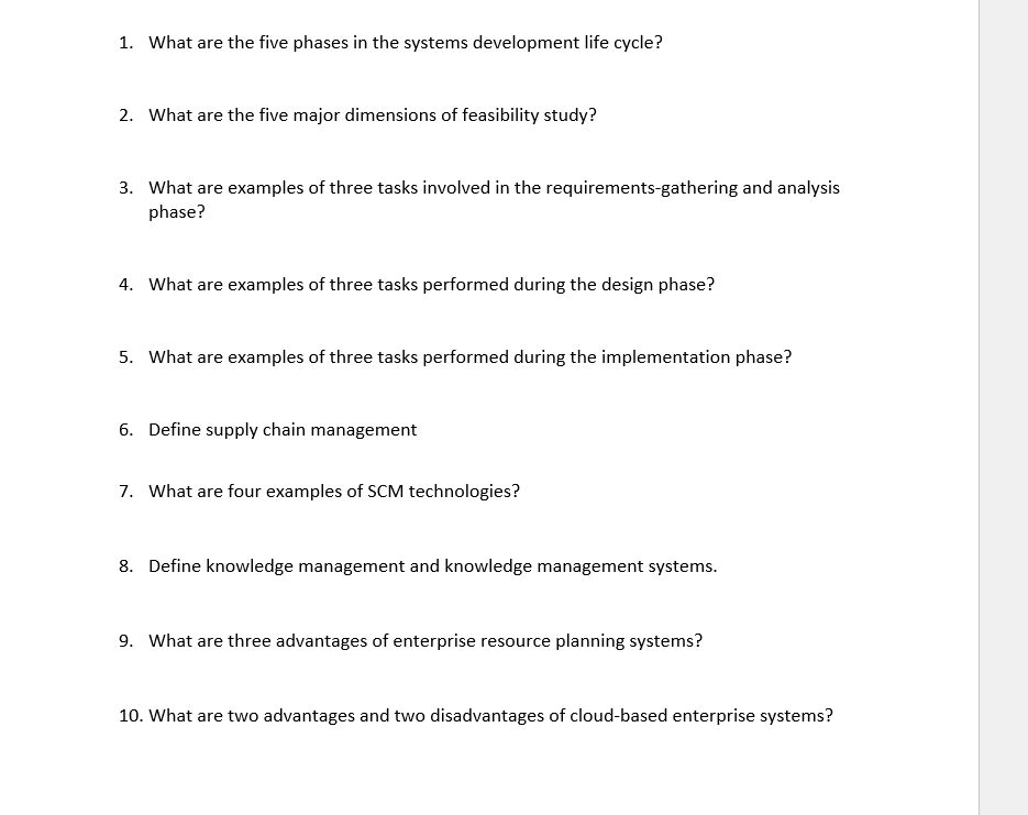 please answer all the questions 1. What are the five phases in
