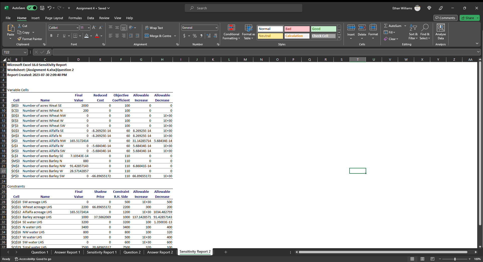 that question, so make sure you reach the correct answer for the