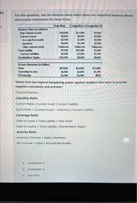  For this question, use the formula sheet where there are simplified