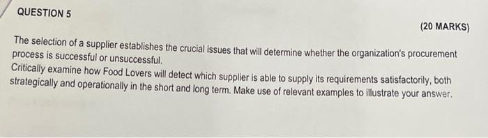 the statement below and answer all the FIVE (5) questions that follow: