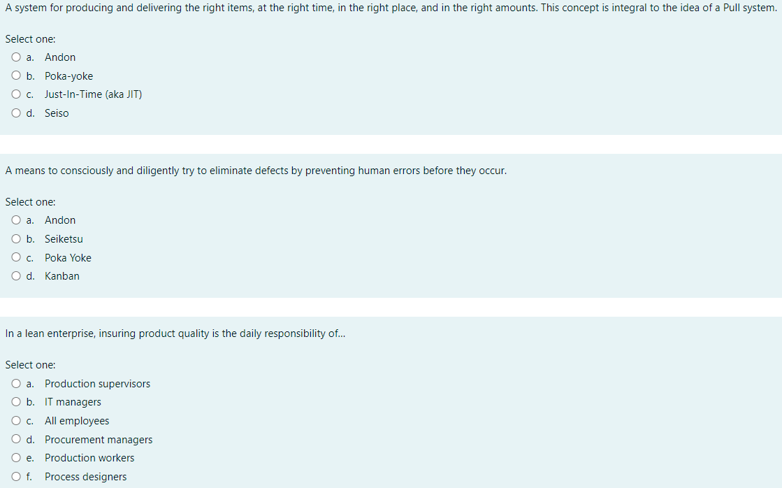  A system for producing and delivering the right items, at the