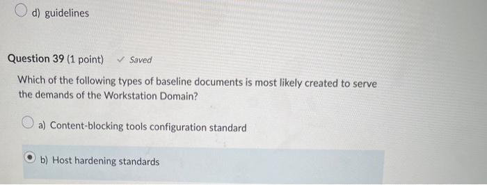 Please Urgent help neede for exam question. please help. d) guidelines Question