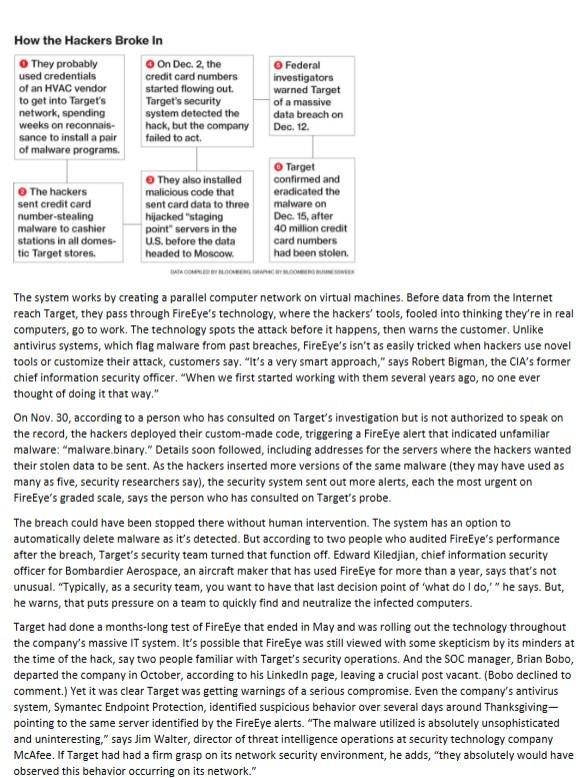 CEO perspective? What did Target do that was beneficial (identify and describe