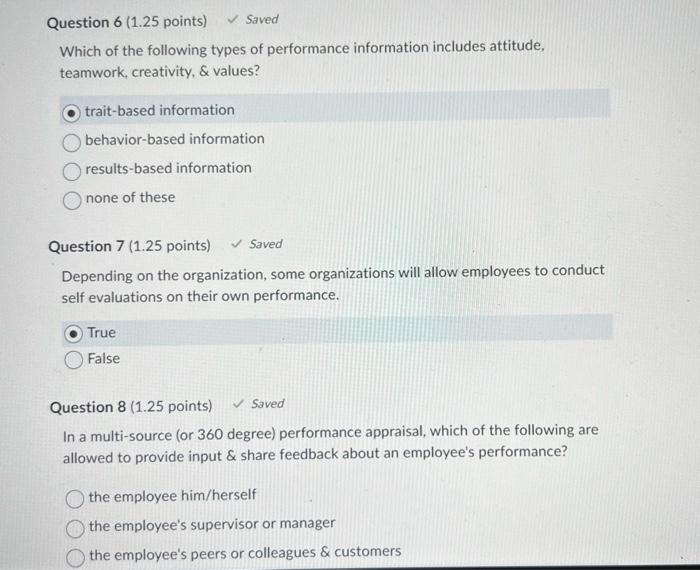 information none of these Question 7(1.25 points) Saved Depending on the organization,