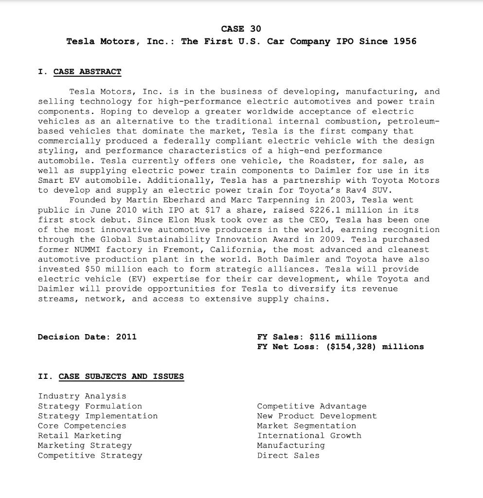 PLEASE ANSWER THE DISCUSSION QUESTIONS BELOW: 1. How effective is Teslas