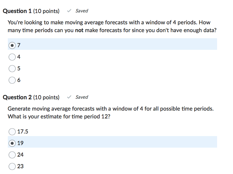 Exponential Smoothing (0.4) \\ \hline 1.25 & 2 \\ \hline 3 &