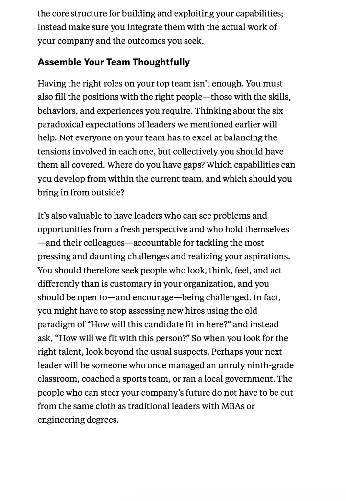 the organization and potentially become apart of the leadership team? Reinventing Your