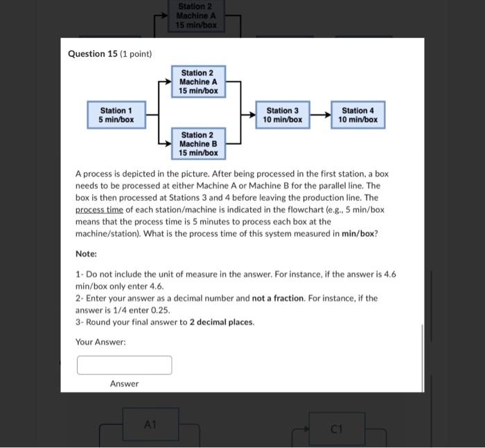 2 and 3 before leaving the work cell. The process time of