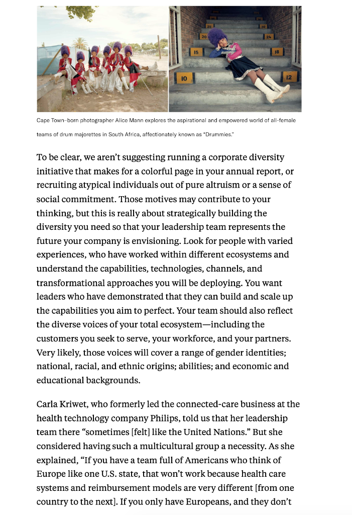 Leadership Team by Paul Leinwand, Mahadeva Matt Mani, and Blair Sheppard From