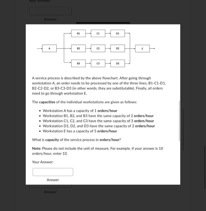 of this system measured in units/min? Note: 1- Do not include the