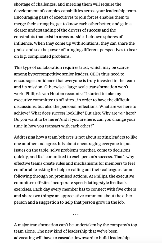 for the future. And that requires fundamental... more As companies strive to