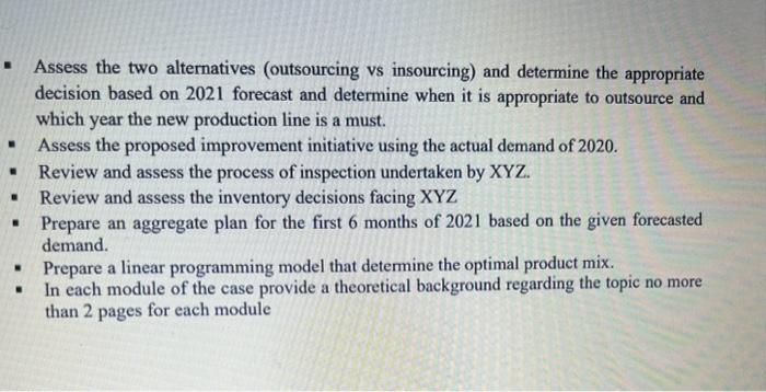 this question help me to make this project Oncrations Management Rrolect XYZ