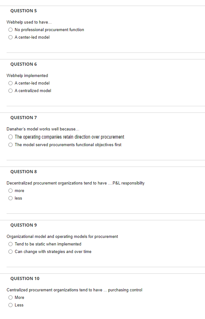 Need help with the following questions QUESTION 5 Webhelp used to have...