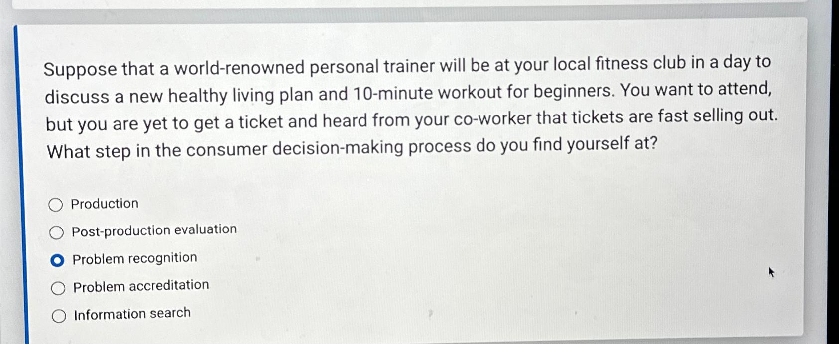  Suppose that a world-renowned personal trainer will be at your local