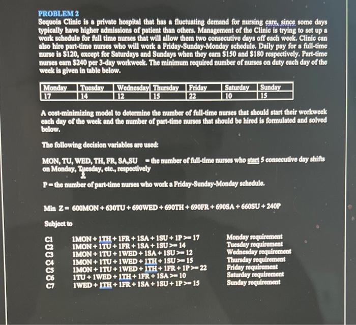 Please answer questions 1-10! 2- 12180000 PROBLEM 2 Sequola Clinic is a