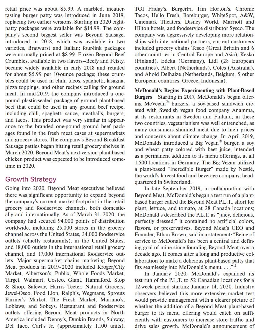 restaurant and foodservice requested that the product be sold in the meat