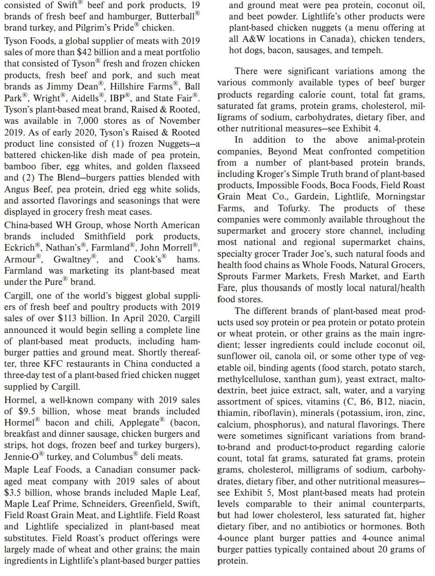 chain to place and restaurant chains. Beyond Meat's revenues from The Beyond