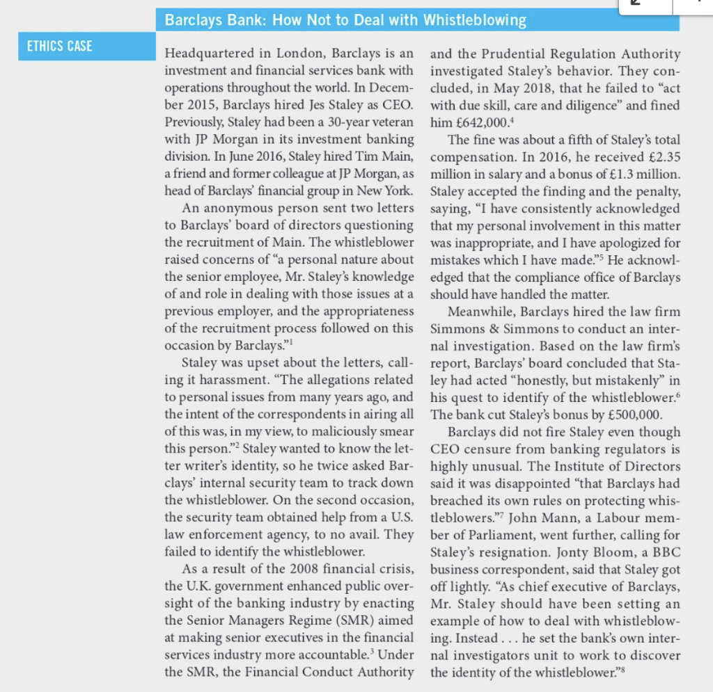 Answer Questions - Do you think that future whistleblowers will be less