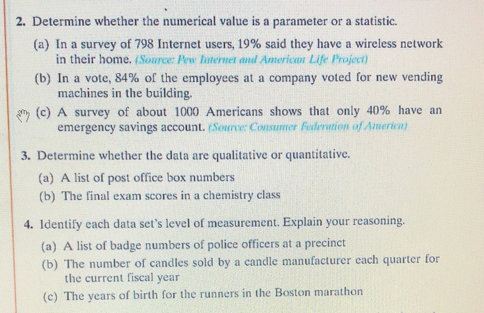  2. Determine whether the numerical value is a parameter or a