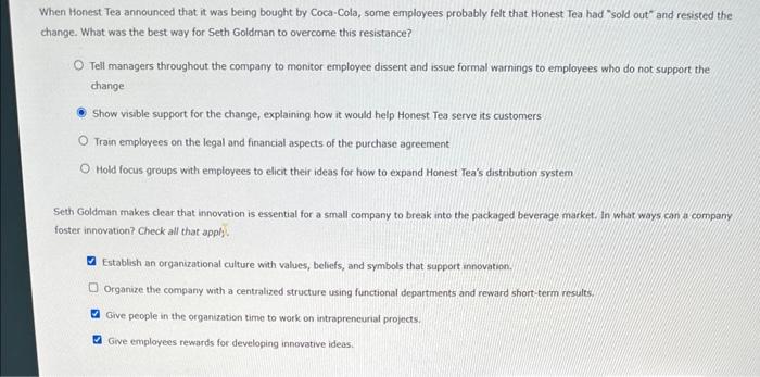  When Honest Tea announced that it was being bought by Coca-Cola,