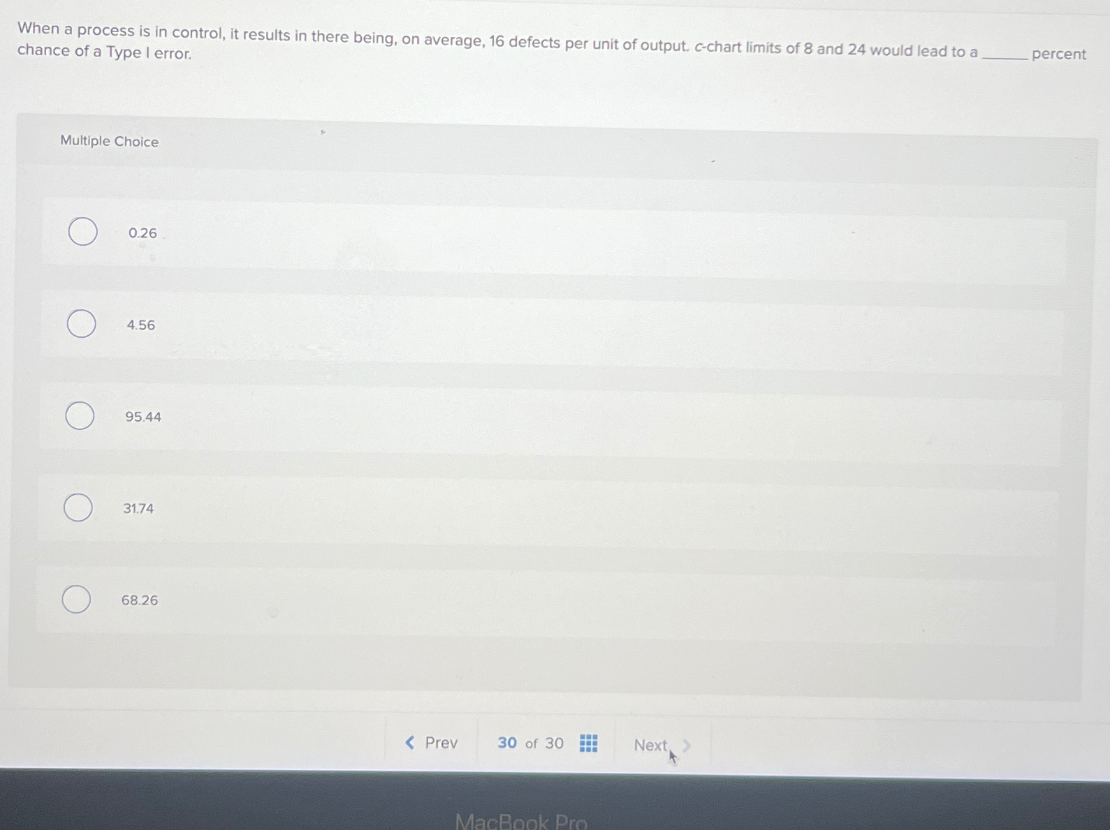  When a process is in control, it results in there being,