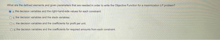  What are the defined elements and given parameters that are needed