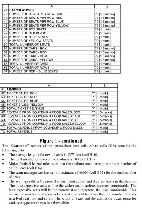 Write the Excel formula for each cell marked with "??" in column