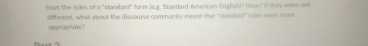  from the rules of a "standard" form (e.g. Standard American English)?