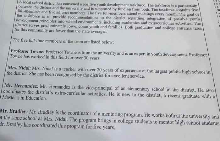  A local school district has convened a positive youth development taskforce.