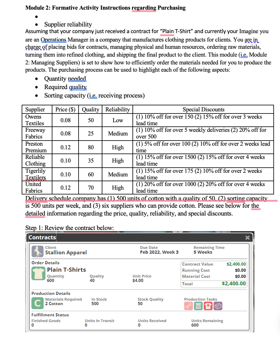 Step 2: Prepare an assessment report for your selection during this