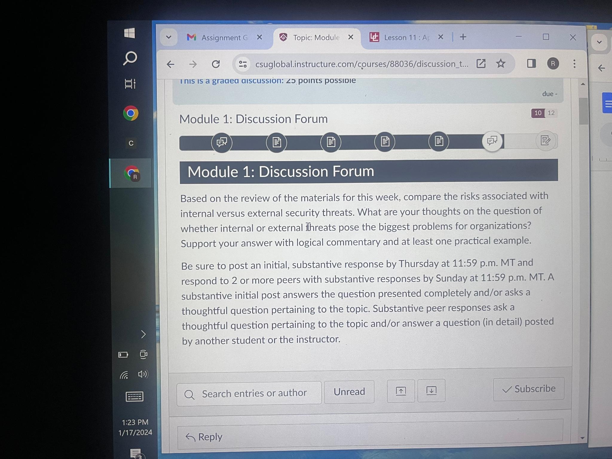  Module 1: Discussion Forum Module 1: Discussion Forum Based on the