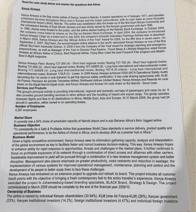 Read the case study below and answer the questions that follow.